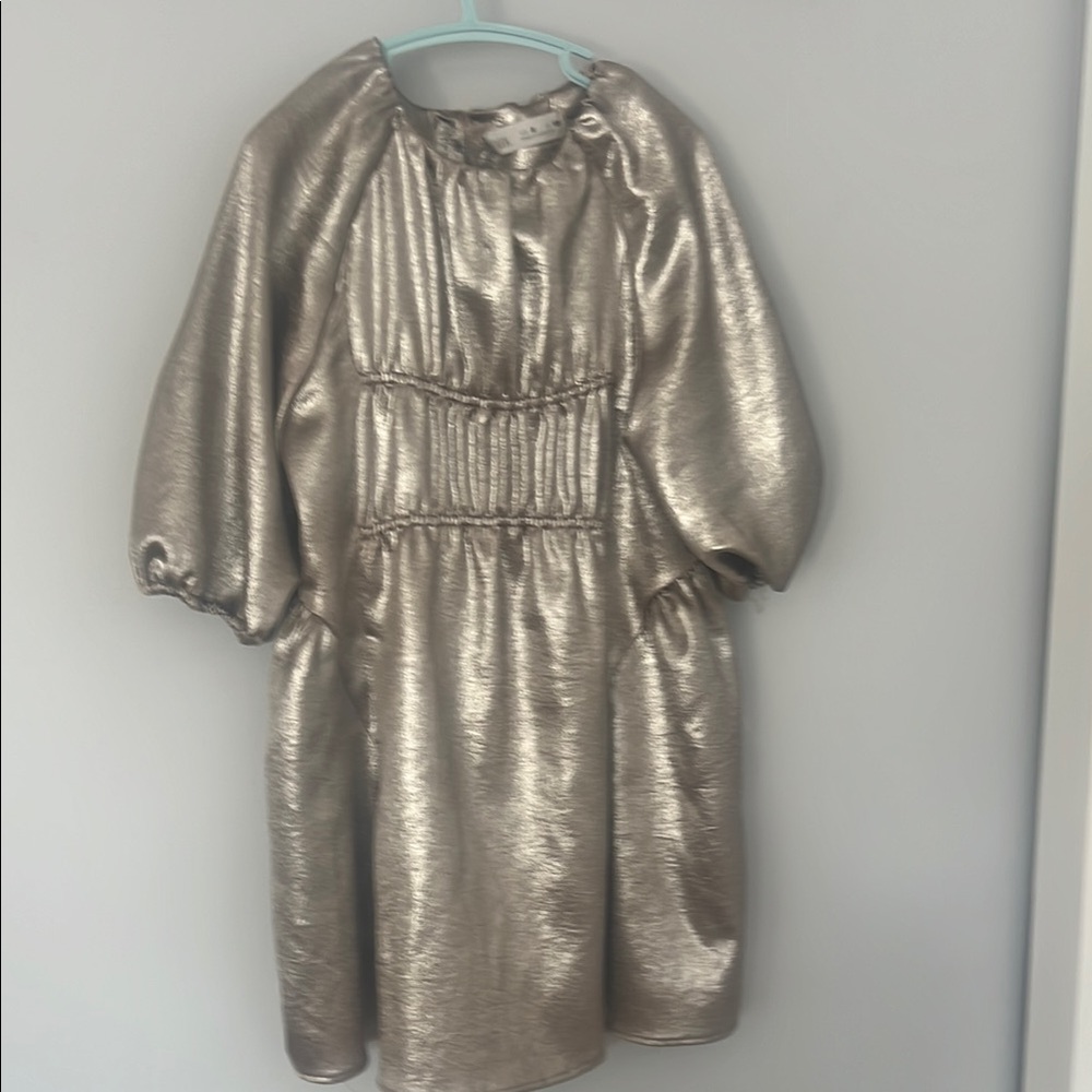 Zara Kids Metallic Silver Dress